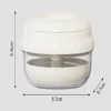 A covered round white dental crown storage box, a convenient household storage and organization box details Picture
